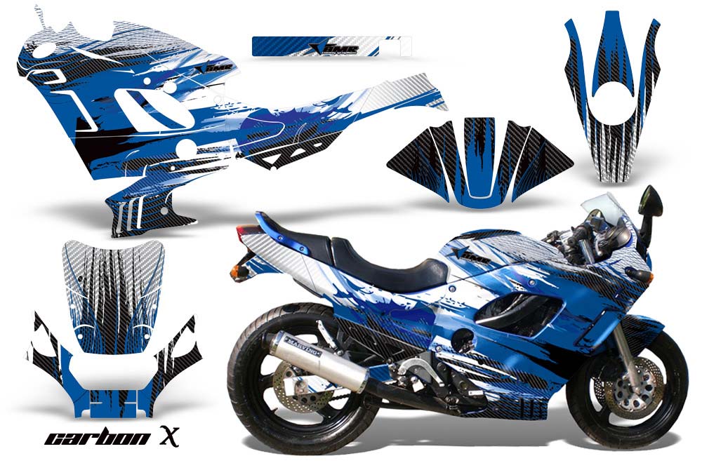 Suzuki GSXR 600F / 750F Katana Graphic Kit - 1988-1997 Carbon X Blue
