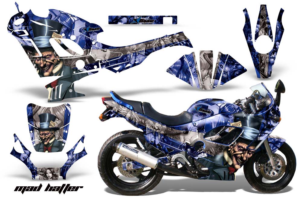 Suzuki GSXR 600F / 750F Katana Graphic Kit - 1988-1997 Mad Hatter Blue
