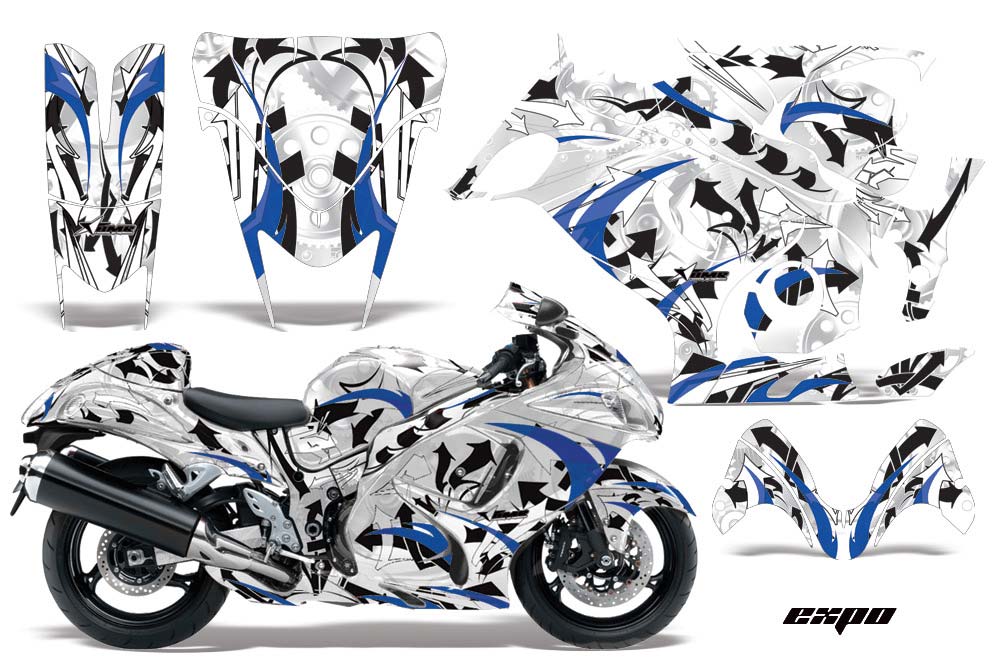 Suzuki GSXR 1300 Hayabusa Graphic Kit - 2008-2013 Expo Blue