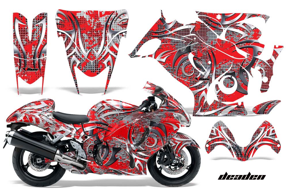 Suzuki GSXR 1300 Hayabusa Graphic Kit - 2008-2013 Deaden Red