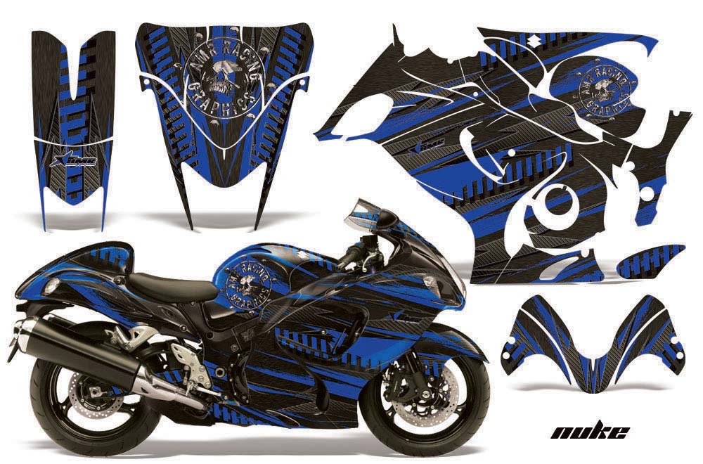 Suzuki GSXR 1300 Hayabusa Graphic Kit - 2008-2013 Nuke Blue