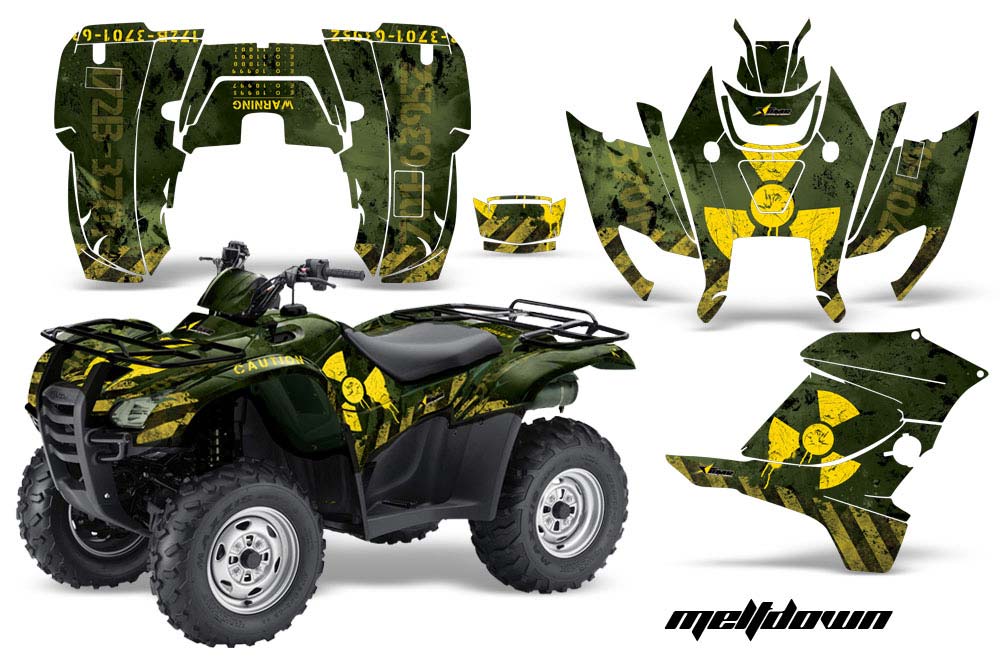Honda Rancher AT ATV Graphic Kit - 2007-2013 Meltdown Green