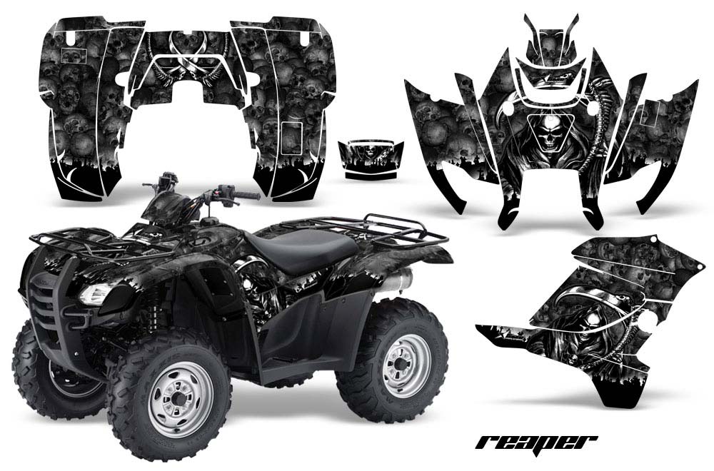 Honda Rancher AT ATV Graphic Kit - 2007-2013 Reaper Black