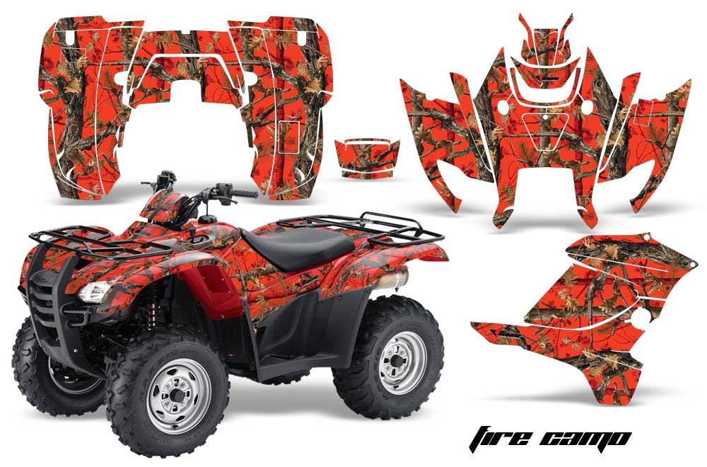 Honda Rancher AT ATV Graphic Kit - 2007-2013 Fire Camo