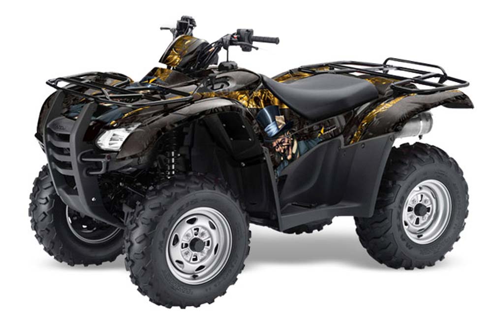 Honda Rancher AT ATV Graphic Kit - 2007-2013 Mad Hatter Black