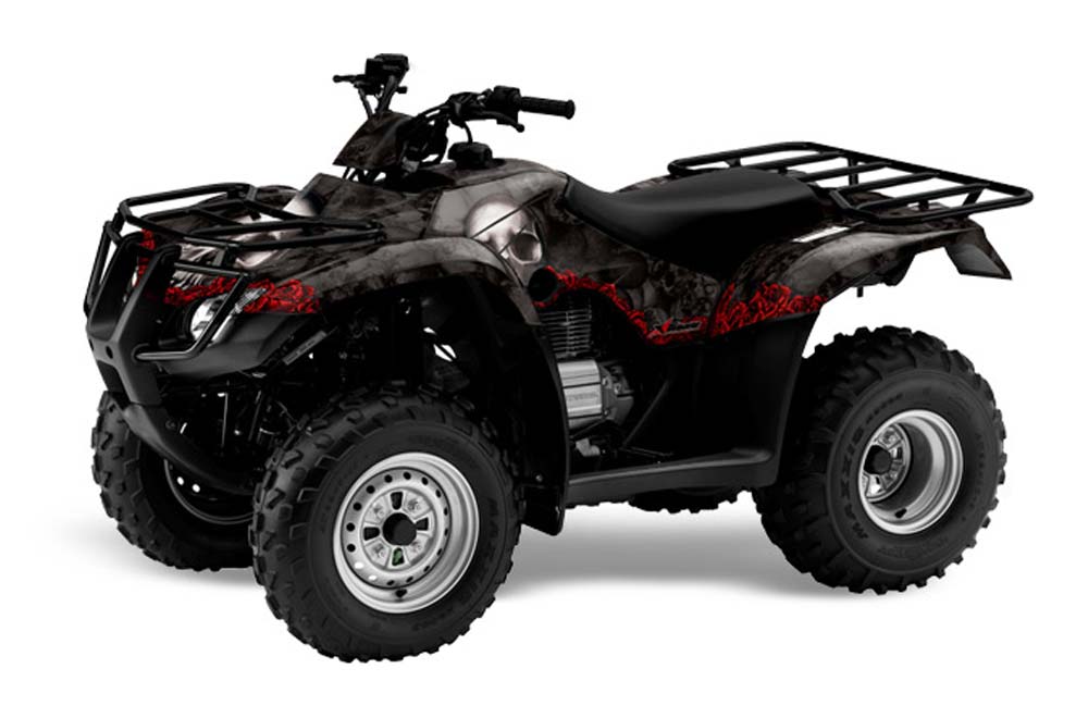 Honda Recon ES Fourtrax ATV Graphic Kit - 2005-2018 Bone Collector Black