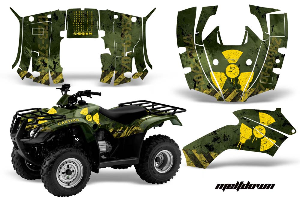 Honda Recon ES Fourtrax ATV Graphic Kit - 2005-2018 Meltdown Green