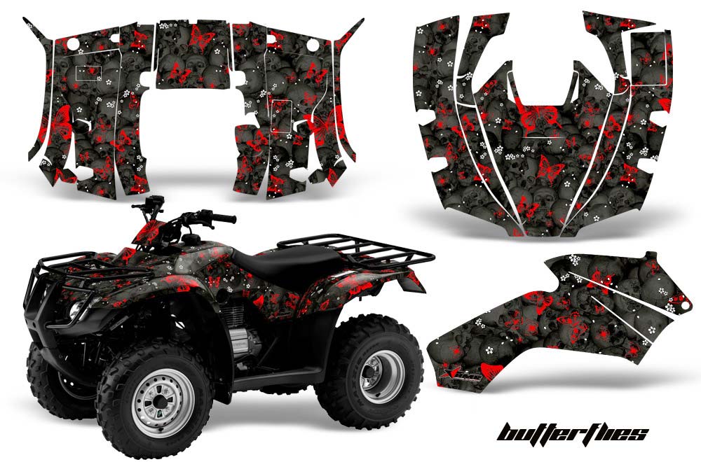 Honda Recon ES Fourtrax ATV Graphic Kit - 2005-2018 Butterfly Red