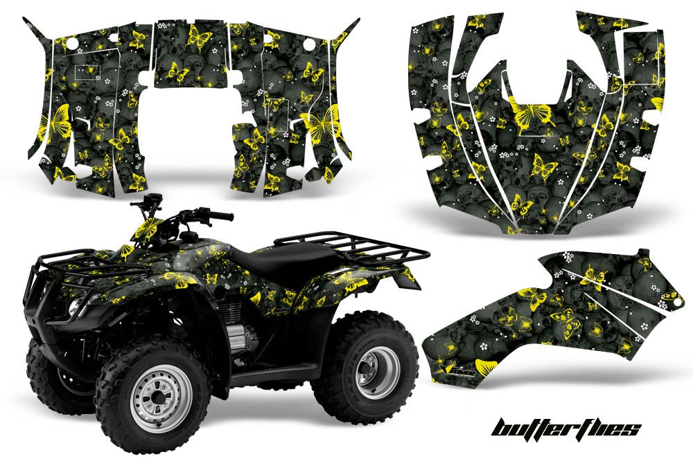 Honda Recon ES Fourtrax ATV Graphic Kit - 2005-2018 Butterfly Yellow
