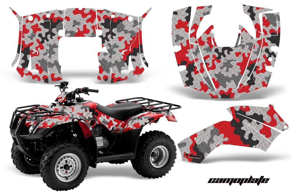 Honda Recon ES Fourtrax ATV Graphic Kit - 2005-2018 Camoplate Red