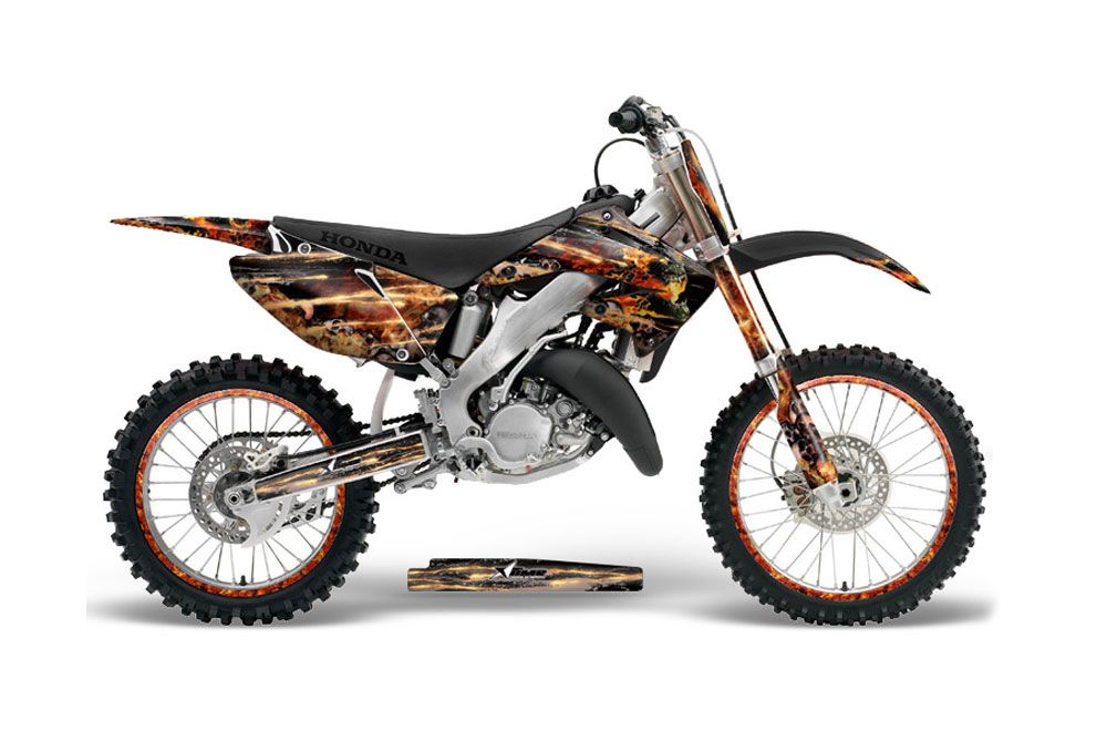 Honda CR125 Dirt Bike Graphic Kit - 1995-2015 Firestorm Black