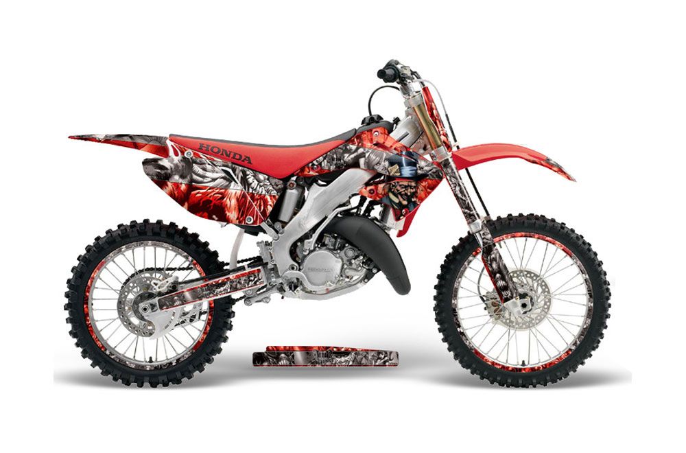 Honda CR250 Dirt Bike Graphic Kit - 1995-2015 Mad Hatter Red