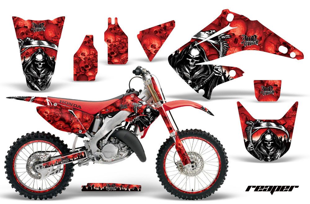 Honda CR250 Dirt Bike Graphic Kit - 1995-2015 Reaper Red