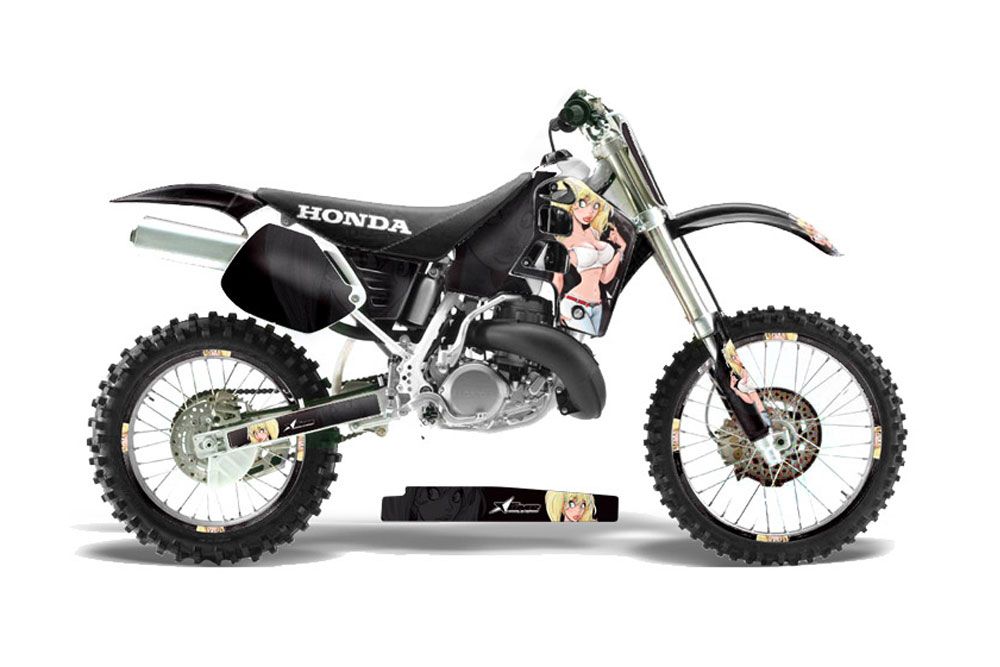 Honda CR500 Dirt Bike Graphic Kit - 1989-2001 Mandy Black