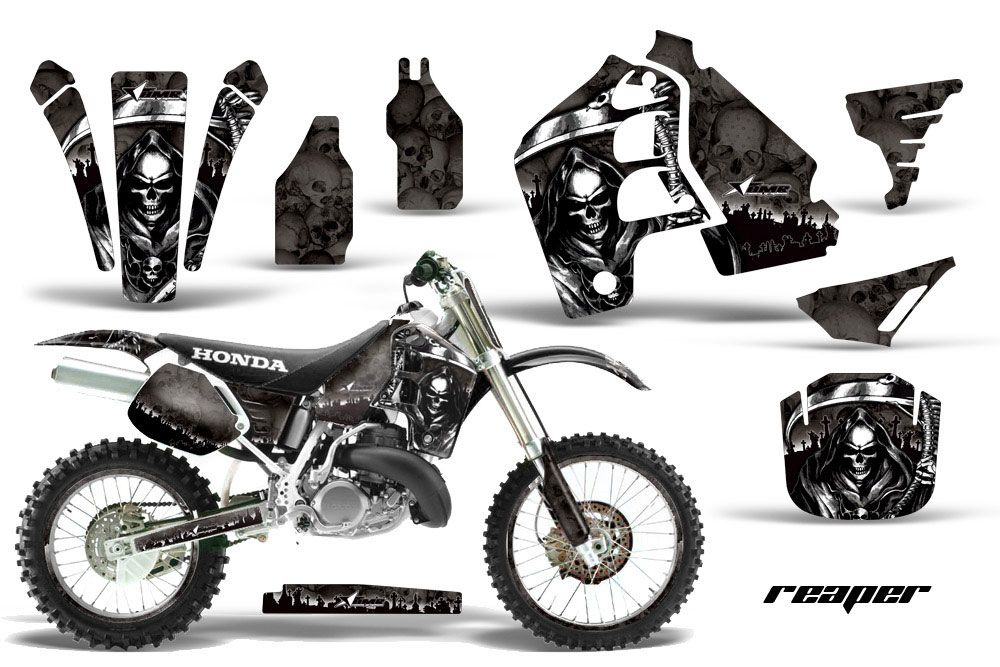 Honda CR500 Dirt Bike Graphic Kit - 1989-2001 Reaper Black