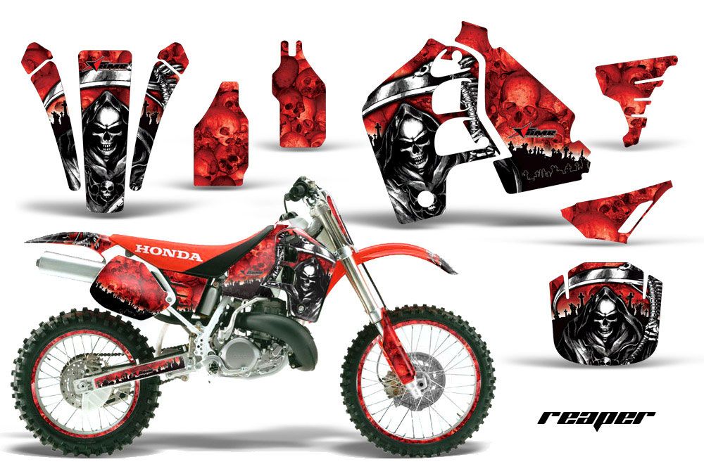 Honda CR500 Dirt Bike Graphic Kit - 1989-2001 Reaper Red