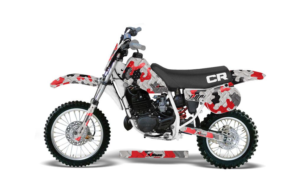 Honda CR60 Dirt Bike Graphic Kit - 1984-1985 Camoplate Red