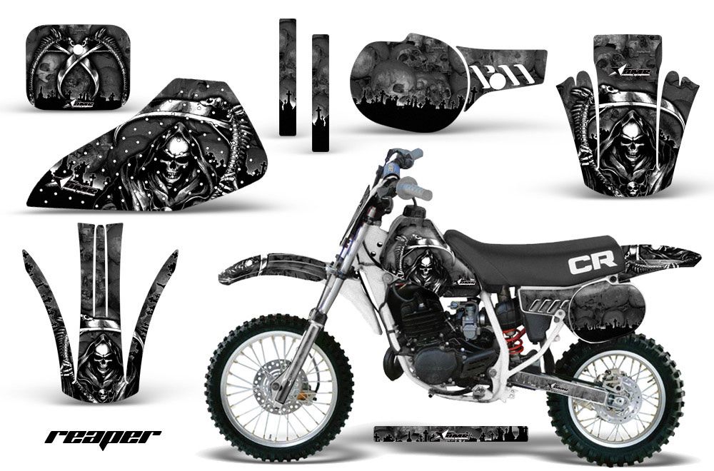 Honda CR60 Dirt Bike Graphic Kit - 1984-1985 Reaper Black