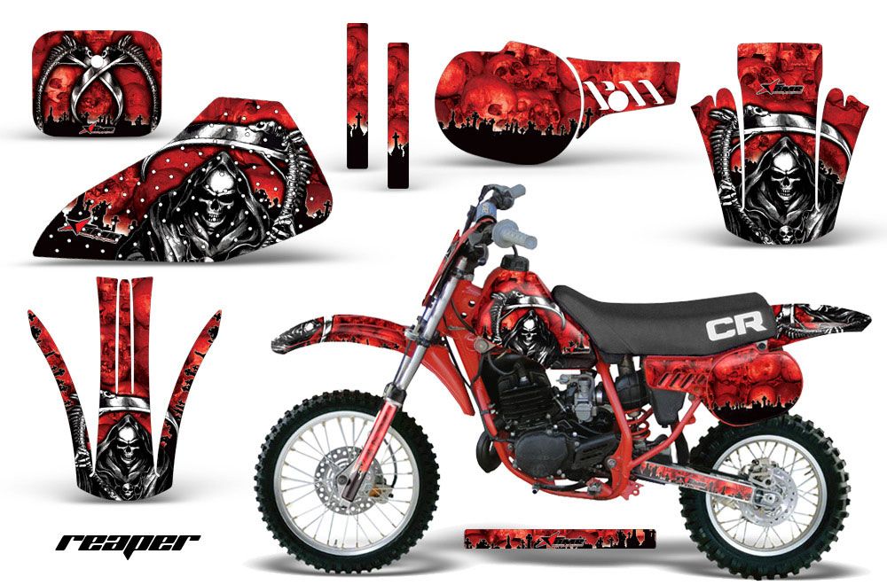 Honda CR60 Dirt Bike Graphic Kit - 1984-1985 Reaper Red