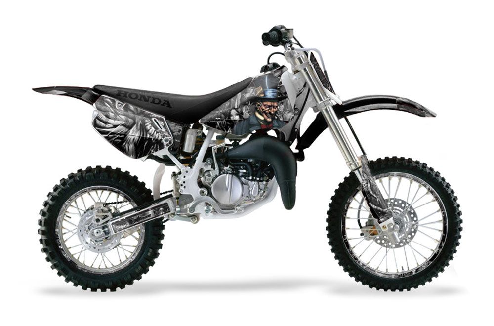 Honda CR80 Dirt Bike Graphic Kit - 1996-2002 Mad Hatter Black