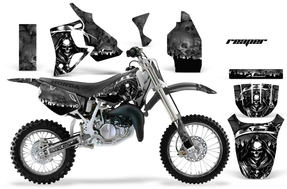Honda CR80 Dirt Bike Graphic Kit - 1996-2002 Reaper Black