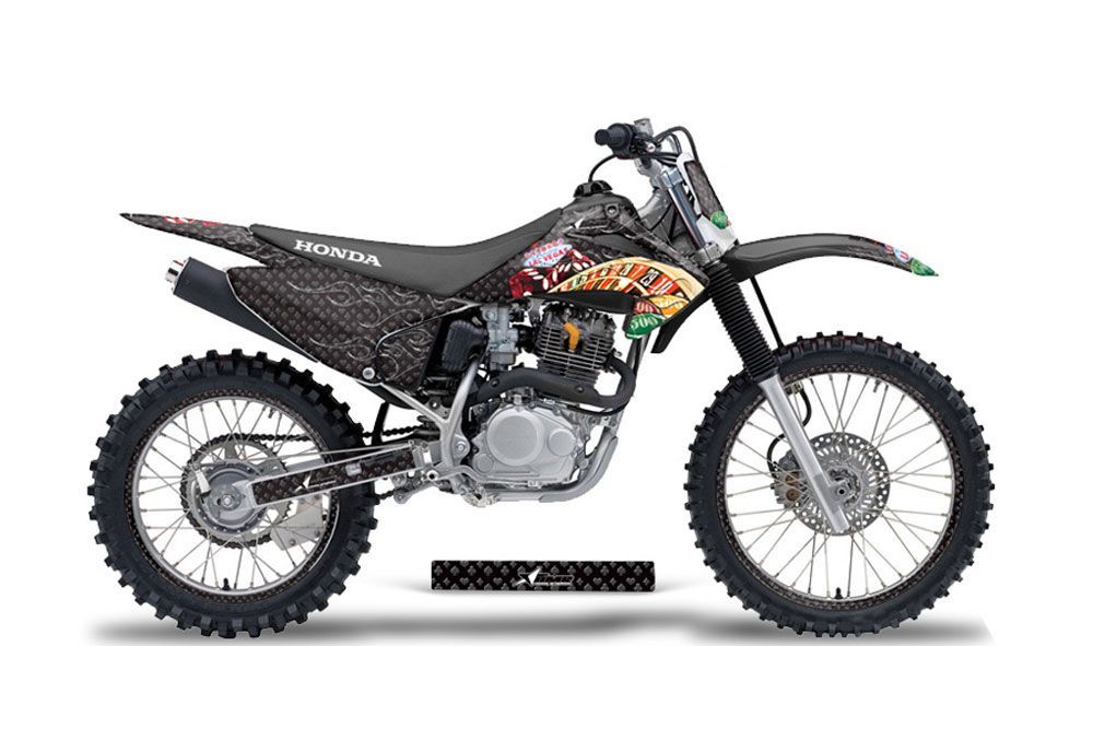 Honda CRF150 F Dirt Bike Graphic Kit - 2003-2007 Vegas Baller Black