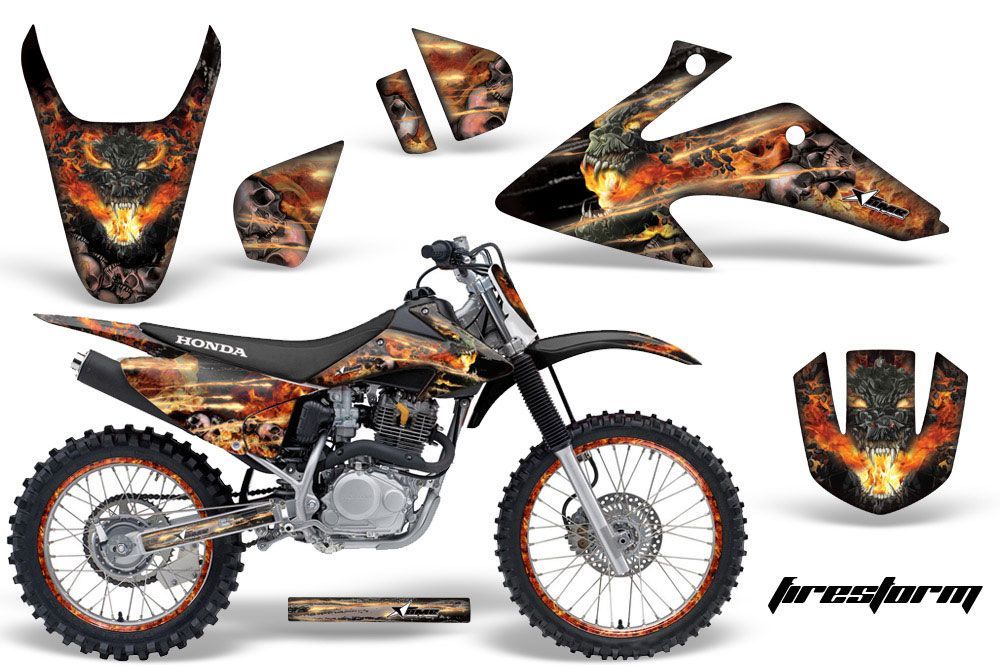 Honda CRF230 F Dirt Bike Graphic Kit - 2008-2014 Firestorm Black