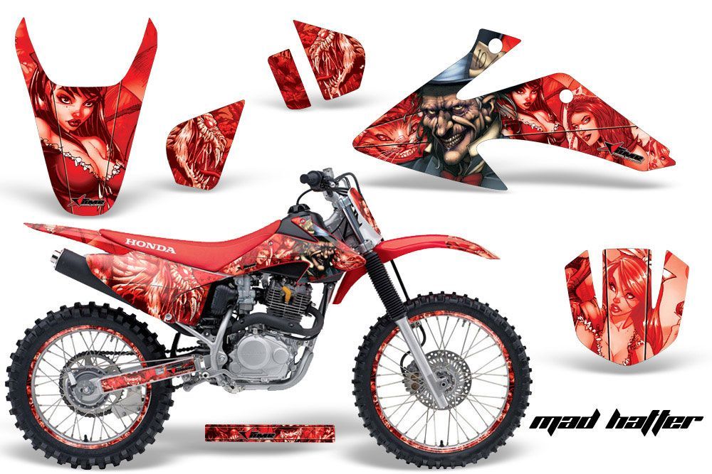 Honda CRF230 F Dirt Bike Graphic Kit - 2008-2014 Mad Hatter Red