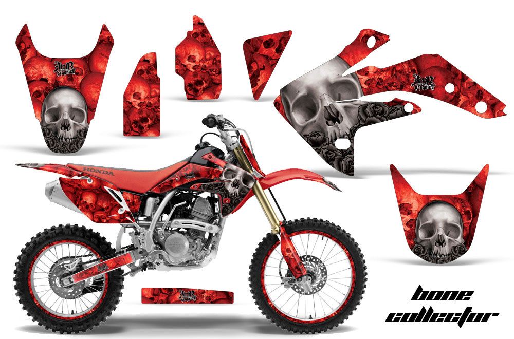Honda CRF150 R Dirt Bike Graphic Kit - 2007-2016 Bone Collector Red