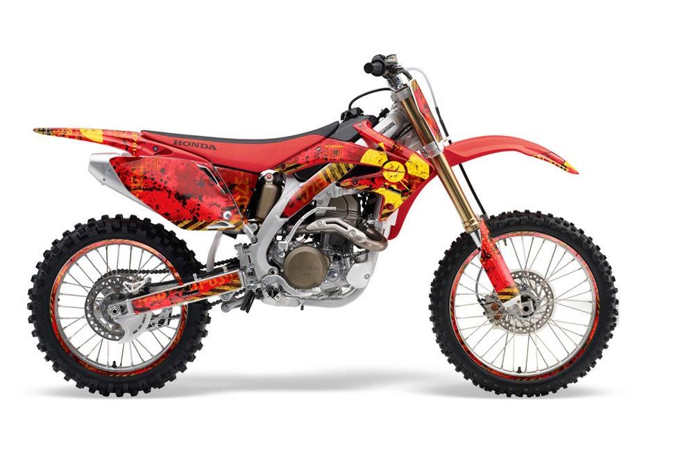 Honda CRF450 R Dirt Bike Graphic Kit - 2002-2012 Meltdown Red