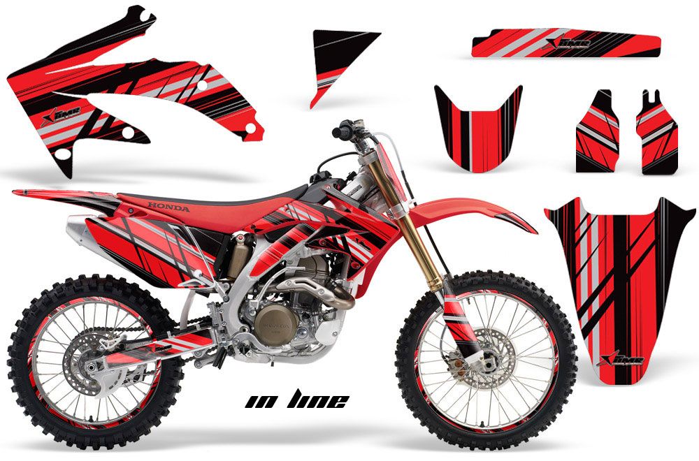 Honda CRF450 R Dirt Bike Graphic Kit - 2002-2012 In Line Red
