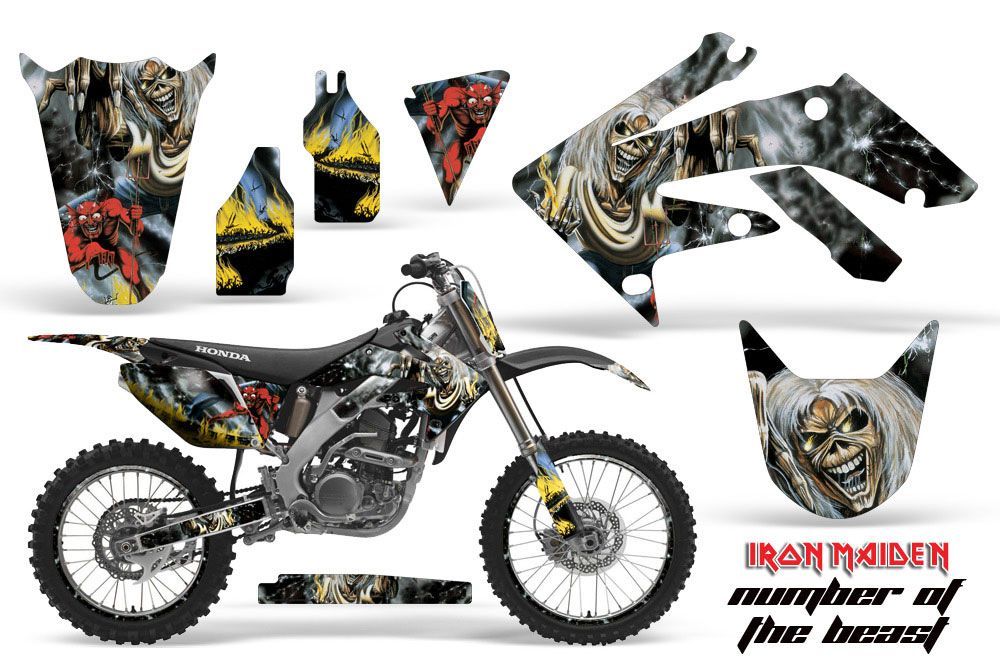 Honda CRF250 R Dirt Bike Graphic Kit - 2004-2013 Number of the Beast
