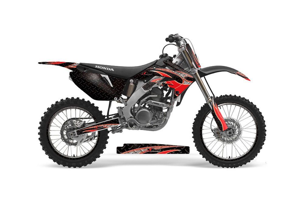 Honda CRF250 R Dirt Bike Graphic Kit - 2004-2013 Tribal Flames Black