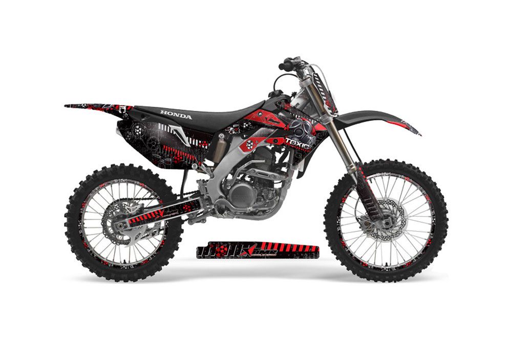 Honda CRF250 R Dirt Bike Graphic Kit - 2004-2013 Toxicity Red