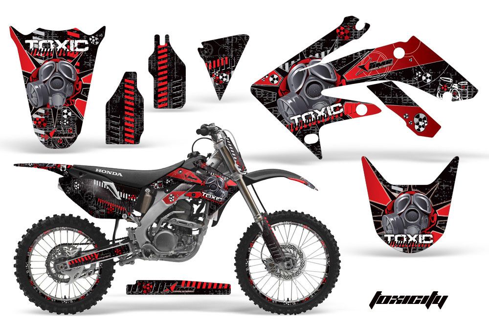 Honda CRF250 R Dirt Bike Graphic Kit - 2004-2013 Toxicity Red