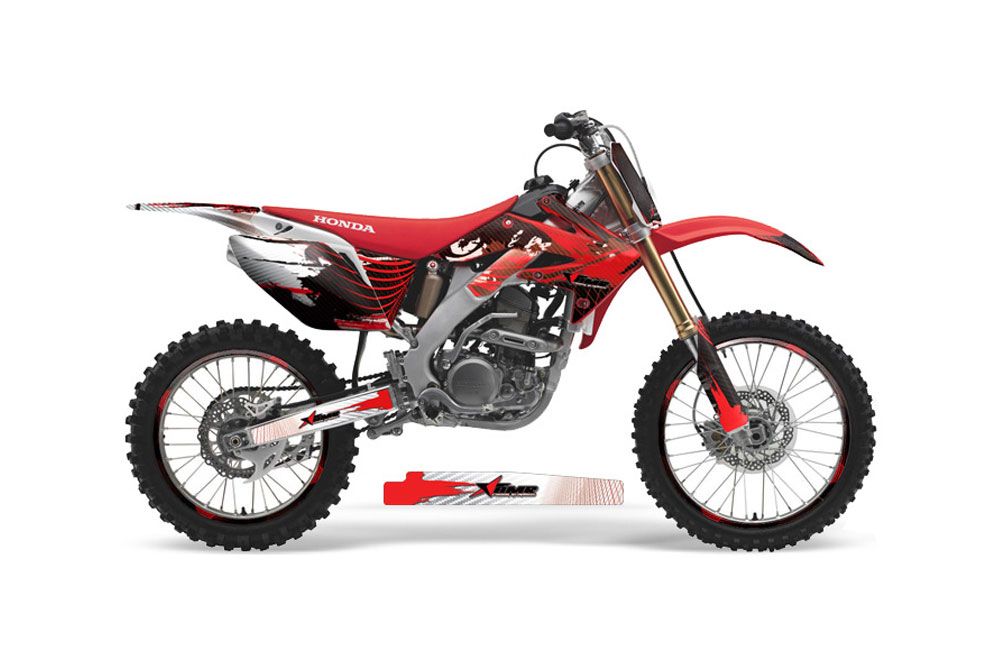 Honda CRF250 R Dirt Bike Graphic Kit - 2004-2013 Carbon X Red