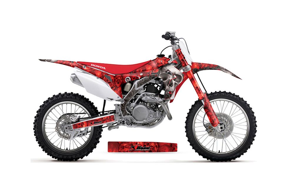Honda CRF250 R Dirt Bike Graphic Kit - 2014-2017 Bone Collector Red