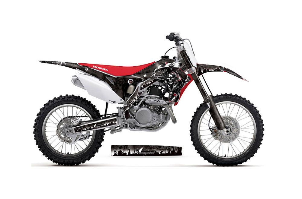 Honda CRF250 R Dirt Bike Graphic Kit - 2014-2017 Reaper Black