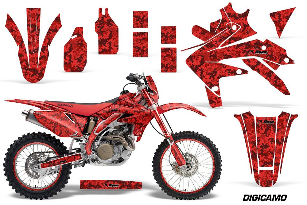 Honda CRF450 X Dirt Bike Graphic Kit - 2005-2016 Digicamo Red