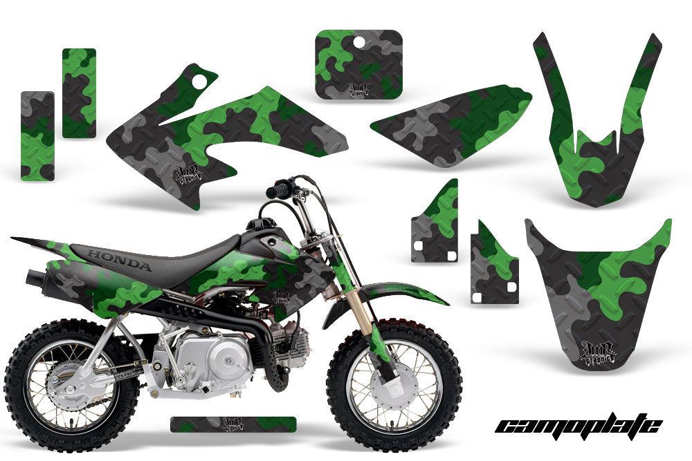 Honda CRF50 Dirt Bike Graphic Kit - 2004-2013 Camoplate Green