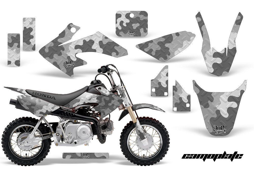 Honda CRF50 Dirt Bike Graphic Kit - 2004-2013 Camoplate Silver