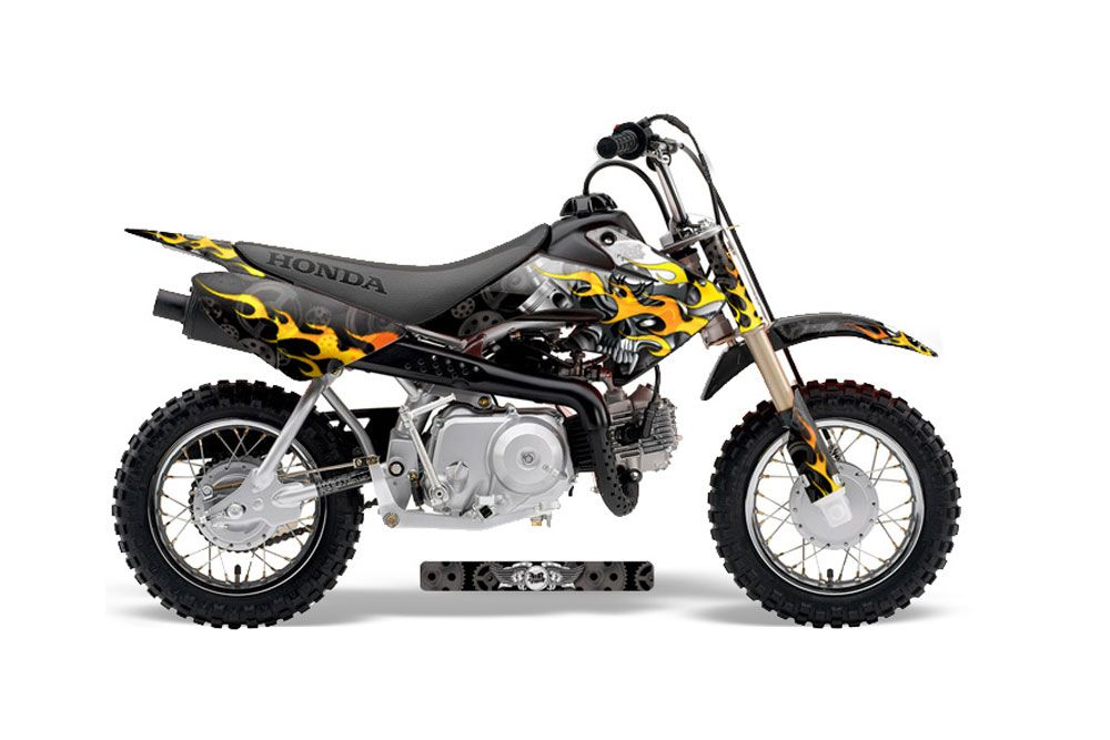 Honda CRF50 Dirt Bike Graphic Kit - 2004-2013 Motorhead Black