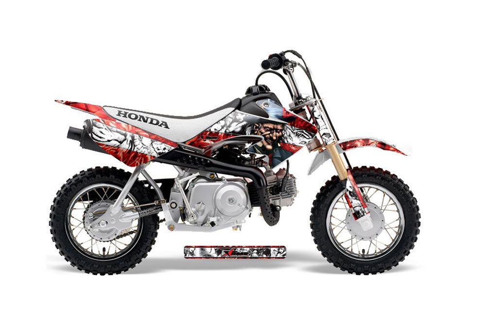 Honda CRF50 Dirt Bike Graphic Kit - 2004-2013 Mad Hatter Red