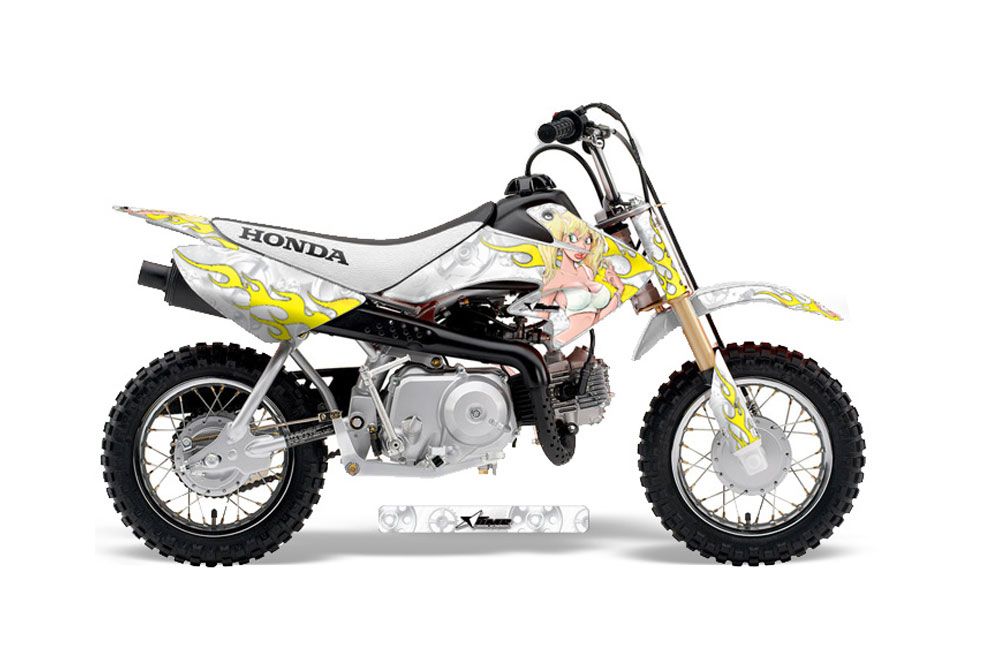 Honda CRF50 Dirt Bike Graphic Kit - 2004-2013 Motorhead Mandy White