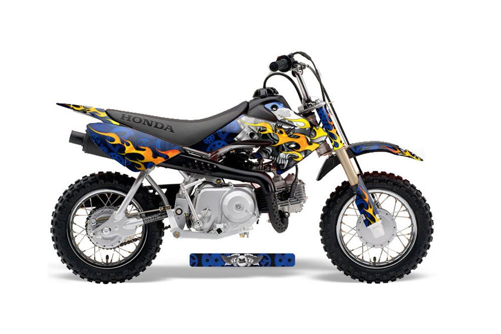 Honda CRF50 Dirt Bike Graphic Kit - 2004-2013 Motorhead Blue