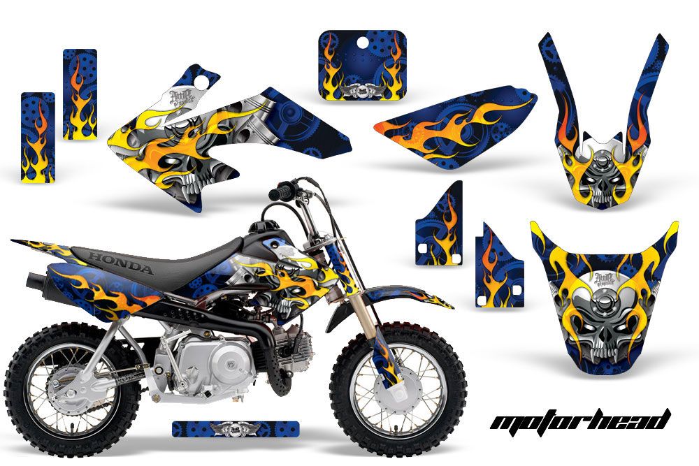 Honda CRF50 Dirt Bike Graphic Kit - 2004-2013 Motorhead Blue