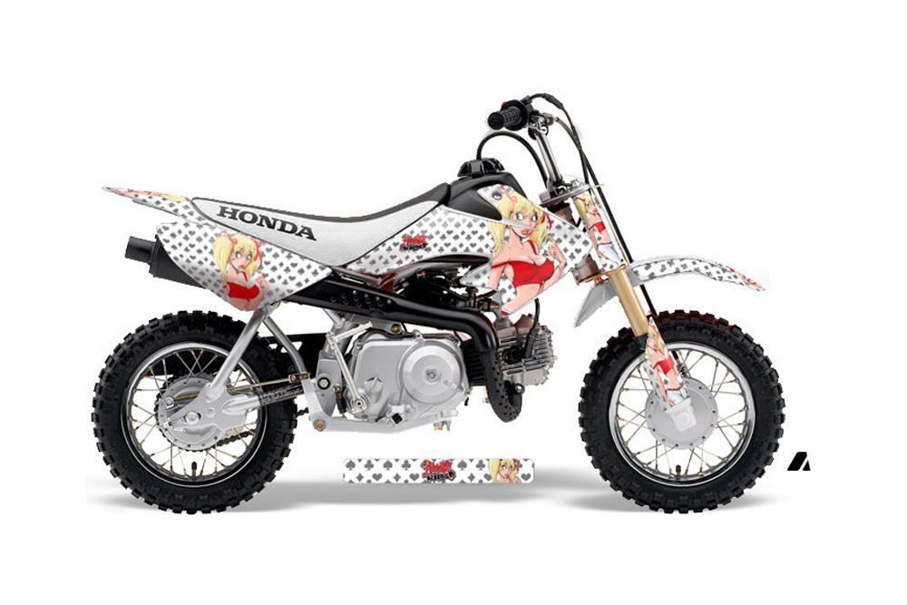 Honda CRF50 Dirt Bike Graphic Kit - 2004-2013 Mandy Vegas White