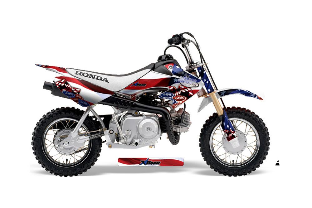 Honda CRF50 Dirt Bike Graphic Kit - 2004-2013 Sin and Stripes