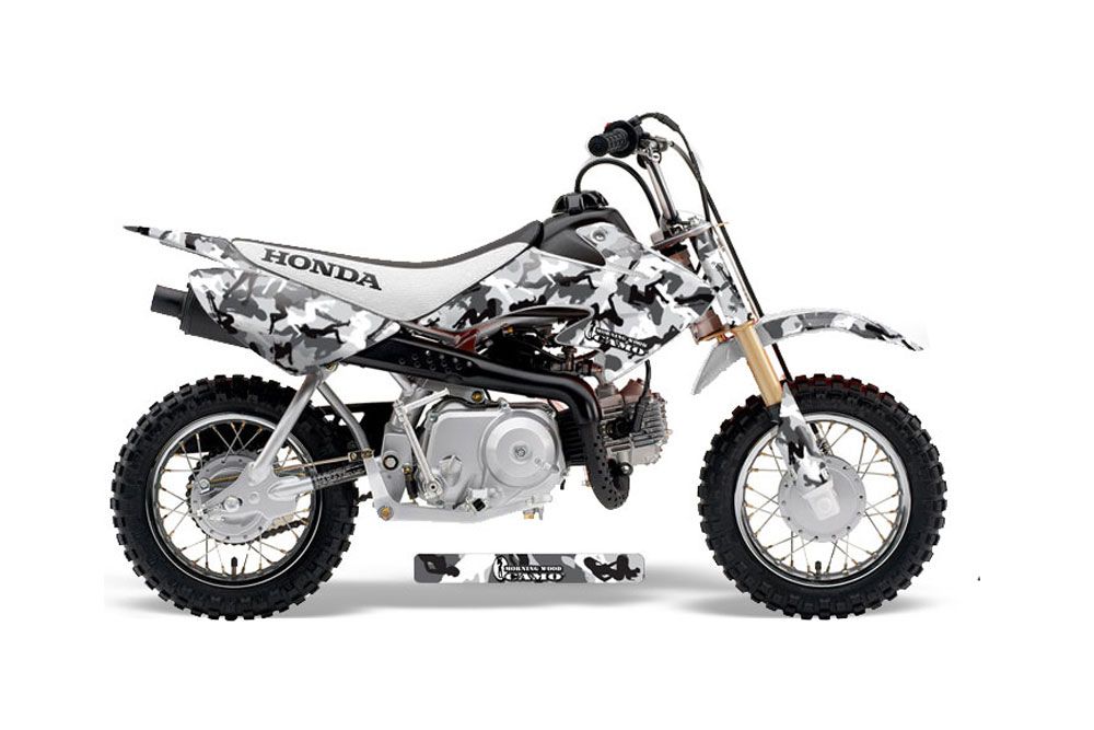 Honda CRF50 Dirt Bike Graphic Kit - 2004-2013 Urban Camo White