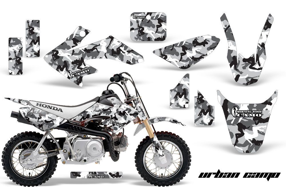 Honda CRF50 Dirt Bike Graphic Kit - 2004-2013 Urban Camo White